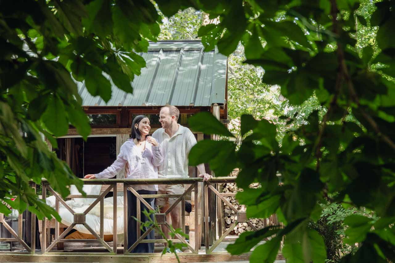 Cabane couple romantique